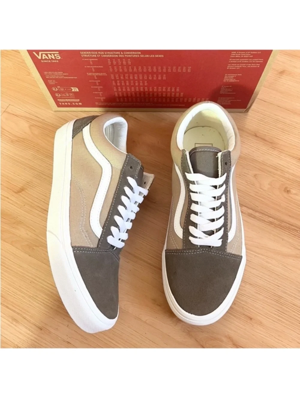 Vans old skool Canvas Suede Black Brown Women9.0 US